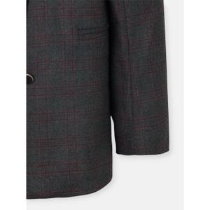 Checked double-breasted blazer for women Silbon image-1