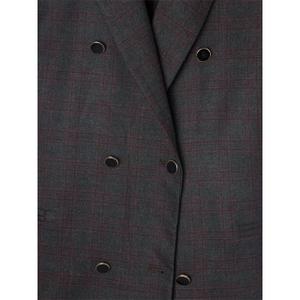 Checked double-breasted blazer for women Silbon image-2