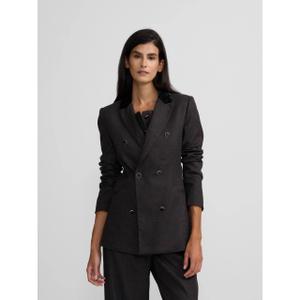 Checked double-breasted blazer for women Silbon image-5