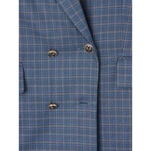 Karierter langer Damen-Westenjäckchen Silbon image-2