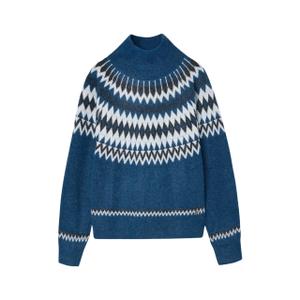 Women's jacquard turtleneck sweater Silbon