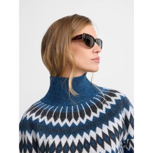 Women's jacquard turtleneck sweater Silbon image-6