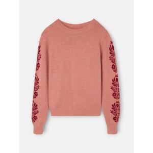 Floral print round neck jumper for women Silbon image-2