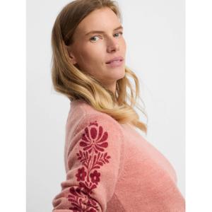 Floral print round neck jumper for women Silbon image-4