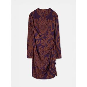 Sukienka krótka z nadrukiem drapowana dla kobiet Silbon