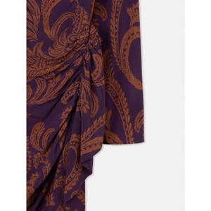 Sukienka krótka z nadrukiem drapowana dla kobiet Silbon image-3