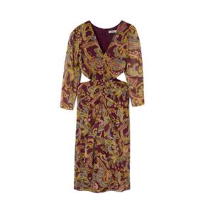 Abito lungo con stampa paisley donna Silbon