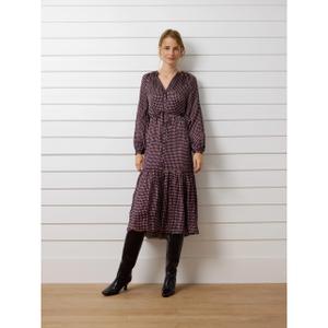 Geprinte lange jurk met geometrische patronen voor dames Silbon image-4