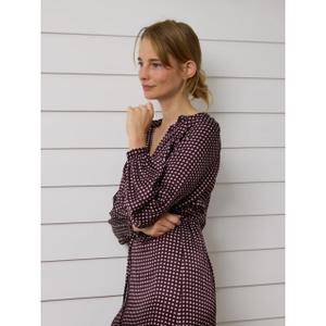 Geprinte lange jurk met geometrische patronen voor dames Silbon image-6