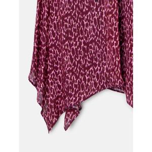 Women’s asymmetrical long lurex print skirt Silbon image-3