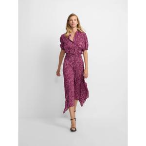 Women’s asymmetrical long lurex print skirt Silbon image-4