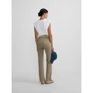 Pantaloni dritti con fibbia decorativa donna Silbon image-3