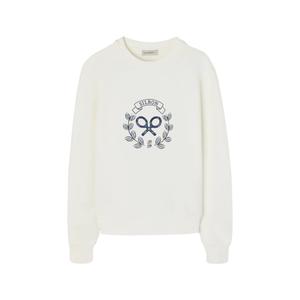 Sudadera de algodón con estampado de raqueta corazón para mujer Silbon