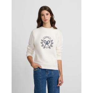 Sweatshirt en coton à motif raquette cœur femme Silbon image-3