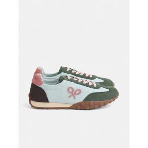 Baskets en cuir suédé et textile femme Silbon image-2