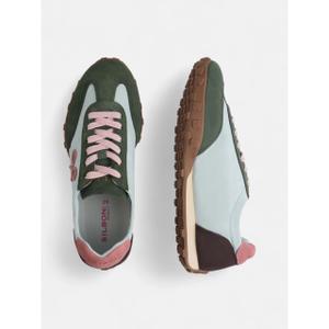 Baskets en cuir suédé et textile femme Silbon image-4