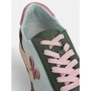 Baskets en cuir suédé et textile femme Silbon image-5