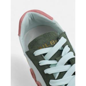 Baskets en cuir suédé et textile femme Silbon image-6