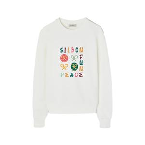 Sudadera con motivo divertido y de paz para mujer Silbon