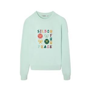 Sudadera con motivo divertido y de paz para mujer Silbon