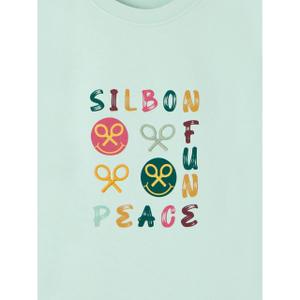 Sweatshirt à motif fun and peace femme Silbon image-2