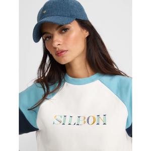 Sudadera bordada con una letra de color para mujer Silbon image-5