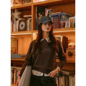 Sudadera de mujer de algodón con tachas Silbon image-5