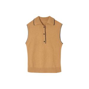 Wollwesten mit Hemdkragen für Frauen Silbon