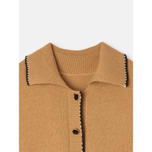 Wollwesten mit Hemdkragen für Frauen Silbon image-2