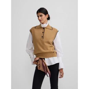 Wollwesten mit Hemdkragen für Frauen Silbon image-5