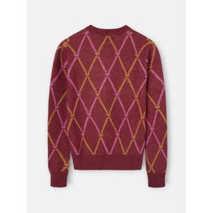 Damen-Cardigan mit Rauten-Racket-Muster Silbon Rebecca image-1