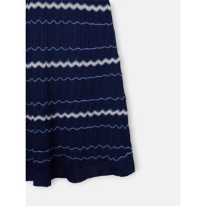 Lång randig stickad klänning för kvinnor Silbon image-2