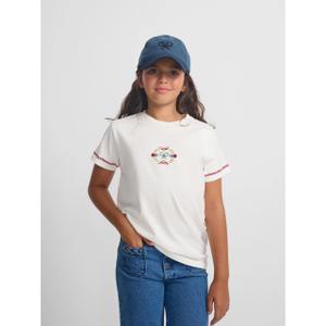 Girls' ethnic print t-shirt Silbon image-3