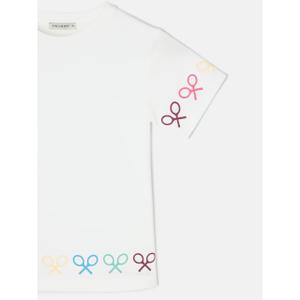 Girls' racket print T-shirt Silbon image-2