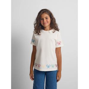 Girls' racket print T-shirt Silbon image-3