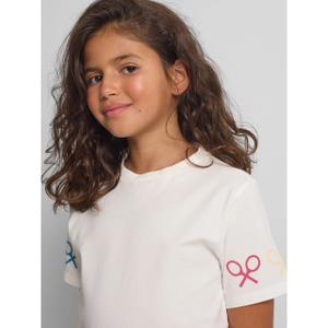 Girls' racket print T-shirt Silbon image-5