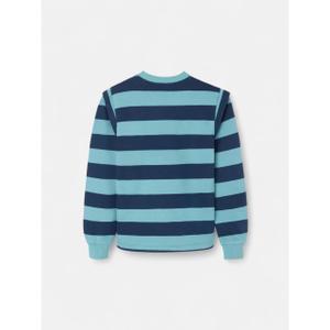 Striped shoulder pad sweatshirt for girls Silbon image-1
