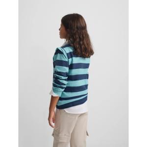 Striped shoulder pad sweatshirt for girls Silbon image-5