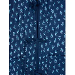 Padded jacket with a floral print for girls Silbon image-1