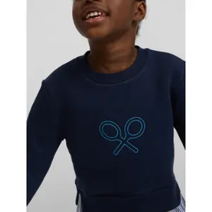 Striped ruffled sweatshirt for girls Silbon image-4