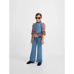 Braided denim vest for girls Silbon image-4