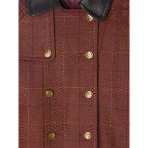 Mädchen-Umhang mit karierten Lederdetails Silbon image-2