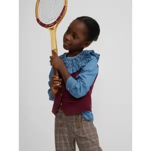 Classic corduroy vest for girls Silbon image-4