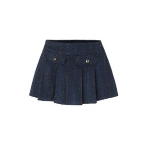 Mini jupe à carreaux en laine fille Silbon