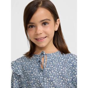 Girls' floral print blouse Silbon image-1
