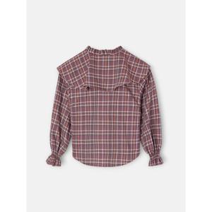 Girls' checked shirt Silbon image-3