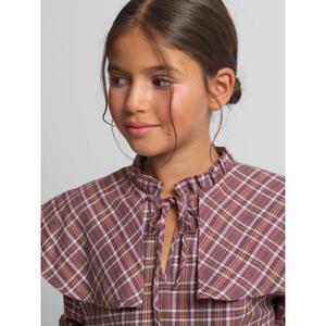 Girls' checked shirt Silbon image-5