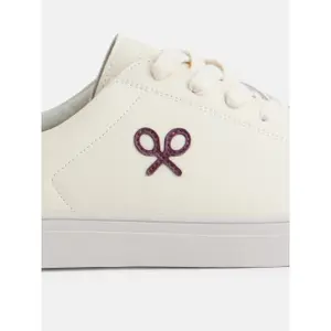 Zapatillas de cuero clásicas con un parche de raqueta Silbon image-2