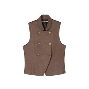 Damen gestreifter, kreuzgeknöpfter Blazer Silbon