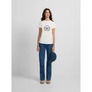 T-Shirt mit kariertem Schläger-Motiv für Frauen Silbon image-2
